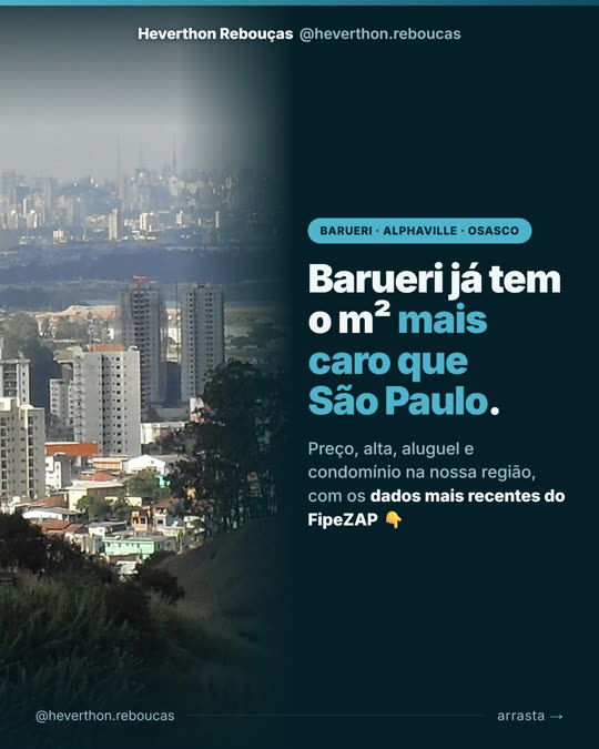 Capa de carrossel sobre o mercado de Barueri, Alphaville e Osasco